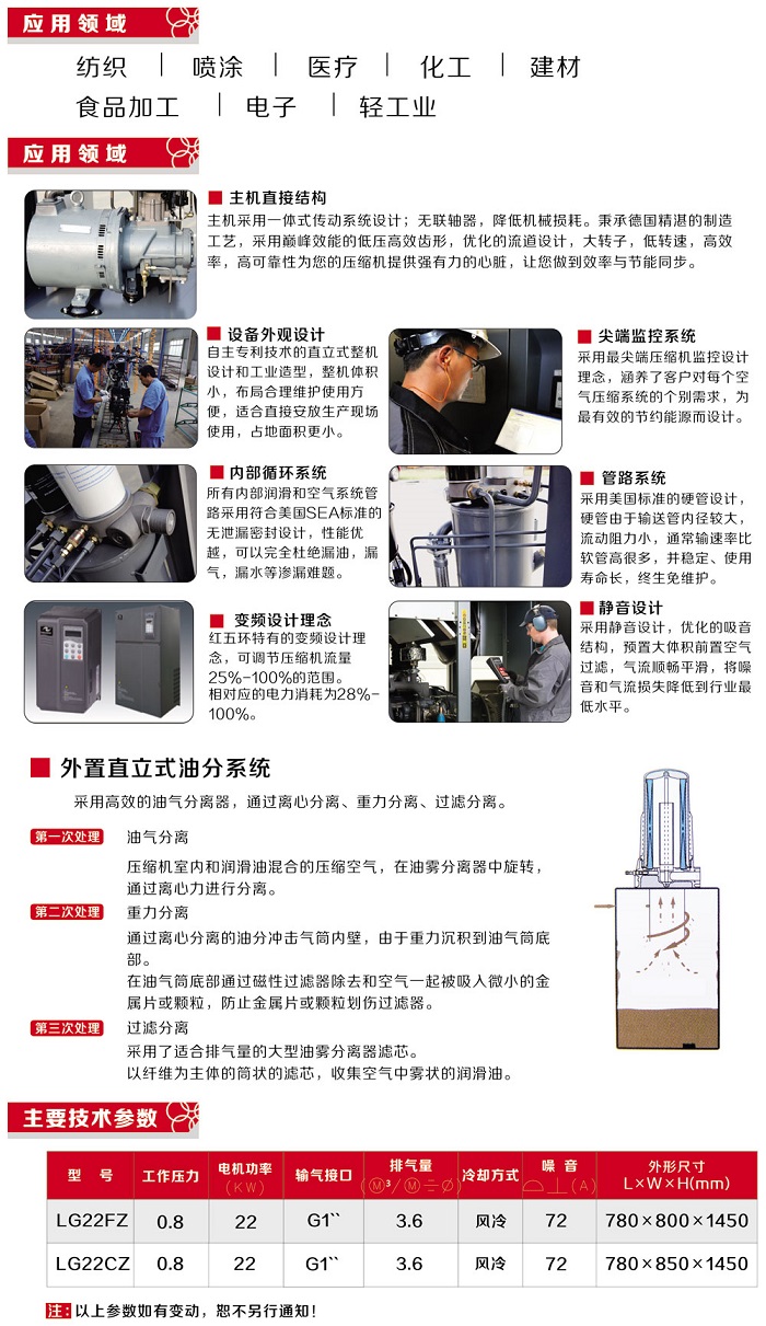 LGZ系列螺桿空氣壓縮機技術(shù)參數(shù) LGZ系列螺桿空氣壓縮機技術(shù)參數(shù)